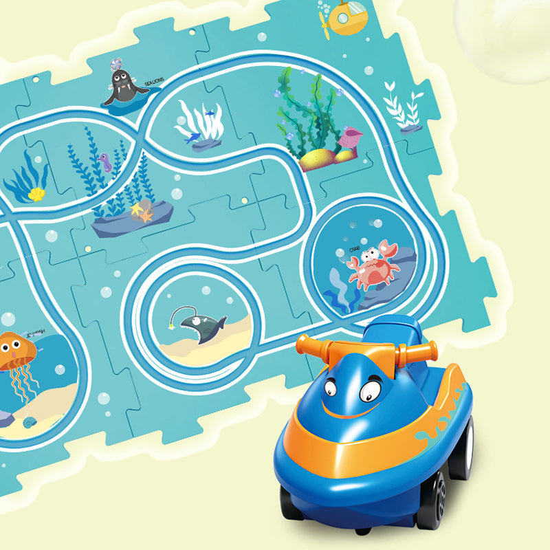 🚗🧩Kinder Lernspielzeug Puzzle-Autobahn-Spielset🧩