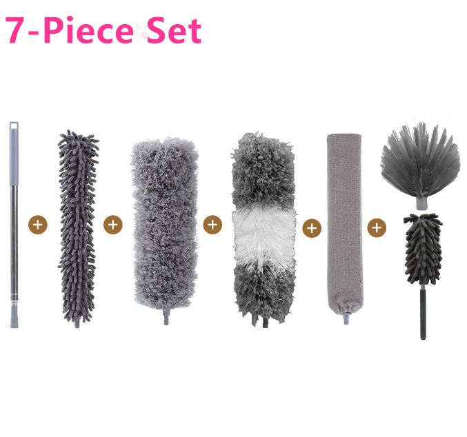 ✨Heißer Verkauf✨Einziehbarer, waschbarer, gebogener Mikrofaser-Staubwedel