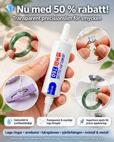 💎✨Nu med 50 % rabatt! Transparent precisionslim för smycken – ett ultrafint, avancerat smyckeslim som är vattentätt och transparent och lämpar sig för restaurering av ädelstenar, metall, kristall och hantverk