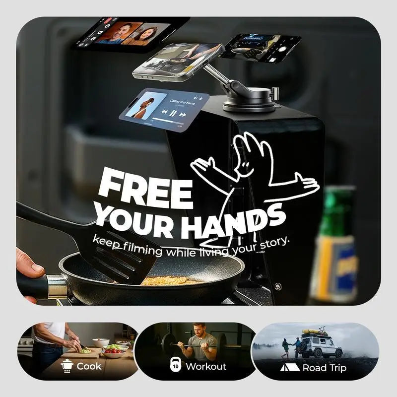 🔥Mehr kaufen, mehr sparen🔄360° verstellbarer magnetischer Vakuum-Telefonhalter📱🚗