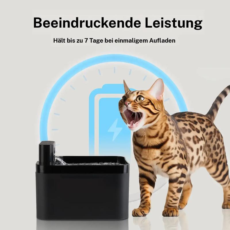 🎁Automatischer Katzenbrunnen 2,2 L batteriebetriebener Trinkbrunnen für Haustiere mit Bewegungssensor, kabelloses, geräuschloses Design für Hunde und Katzen #TOP-AUSWAHL