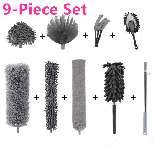 ✨Heißer Verkauf✨Einziehbarer, waschbarer, gebogener Mikrofaser-Staubwedel