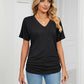 💕Hot Promotion- bis zu 50% Rabatt 🌷V-Hals Feste Farbe Lose Damen Tops