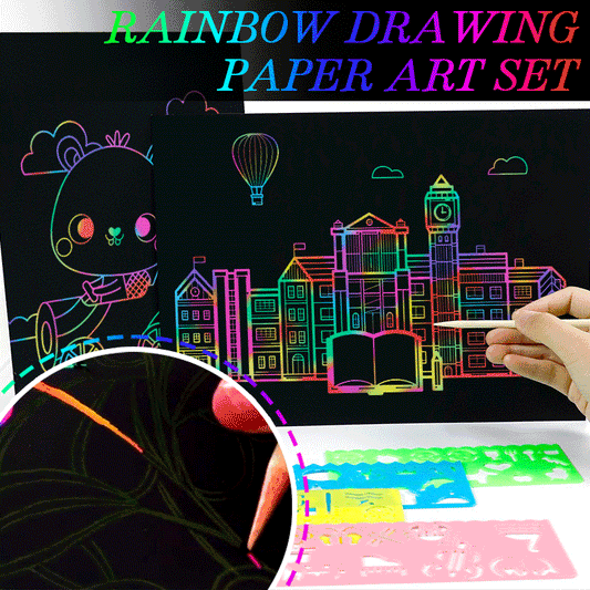 🔥Solange der Vorrat reicht 50 % Rabatt!🎉Regenbogen-Malpapier Kunst-Set für Kinder