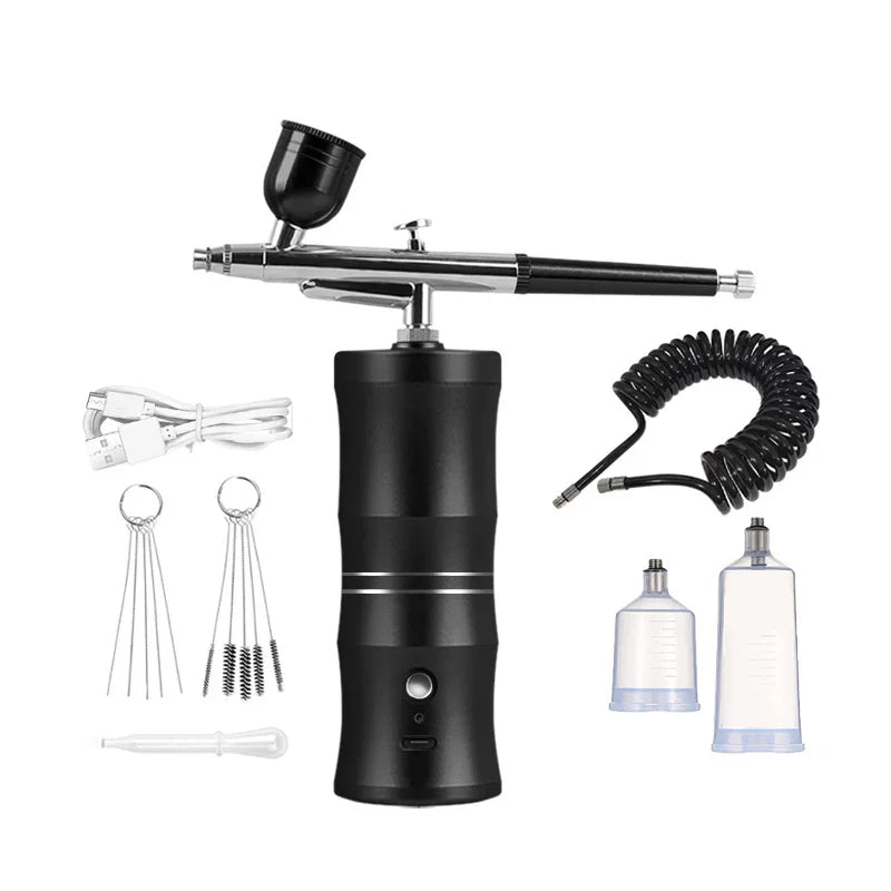 🎨 Elektrisches Airbrush-Set mit Kompressor – Dein tragbares Studio für mühelose Kreativität! ✨