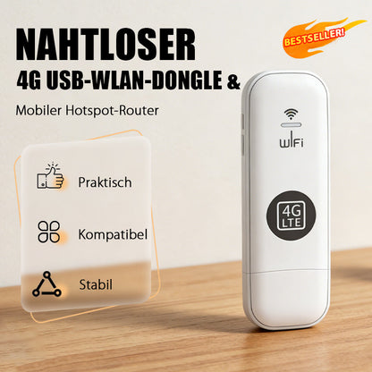 ⏳Begrenzte Zeit 50% Rabatt💥Tragbarer 4G USB-WiFi-Stick & mobiler Hotspot-Router
