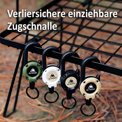 3-in-1 Multifunktions-Schlüsselanhänger mit Karabiner und ausziehbarem Jojo
