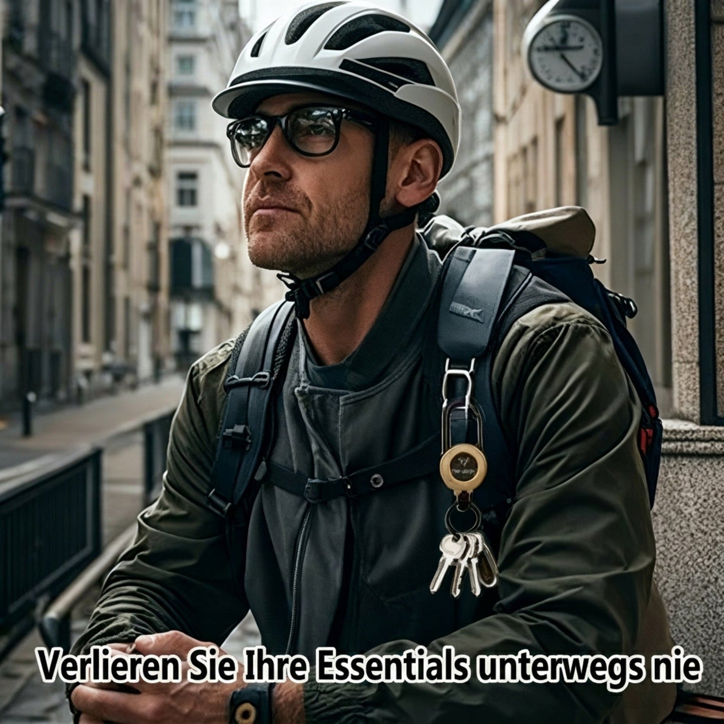 3-in-1 Multifunktions-Schlüsselanhänger mit Karabiner und ausziehbarem Jojo