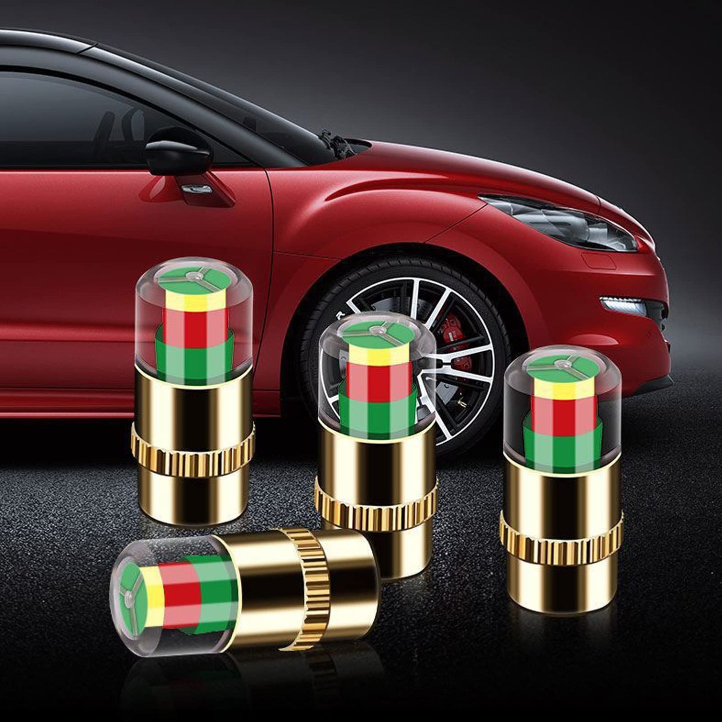 🎉Festliche Vorratssale🚗4 Stück Reifendrucküberwachungs-Ventilkappen für Autos🔥