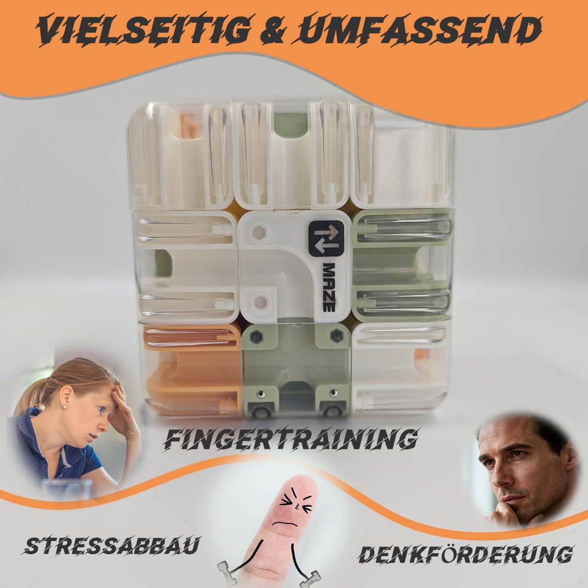 🔥2026 heißer Verkauf🔥 Lustiger 3D-Labyrinth-Rollwürfel-Puzzle