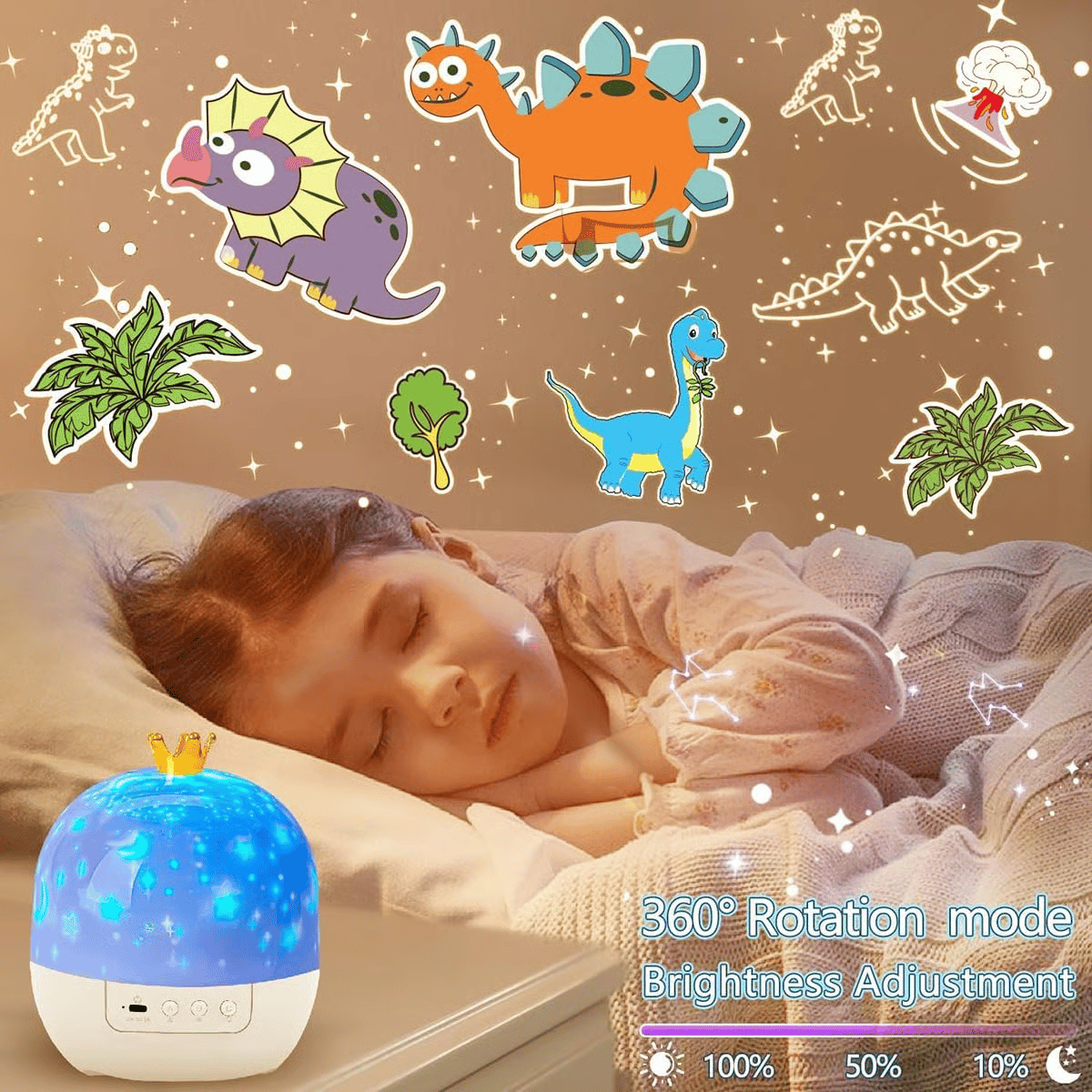 ⏳Begrenzte Zeit 50% Rabatt💥🎃👻 Kinder-Nachtlicht-Projektor mit 15 Filmen 🔋Type-C Aufladung