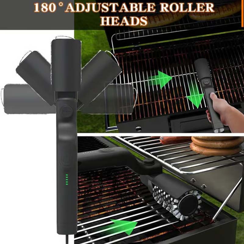 💎50% RABATT! 🍖Kabelloser Elektrischer Grillbürstenreiniger–Tiefenreinigung, Schnellwechsel-Bürste & 2600mAh Akku 🔋🍖