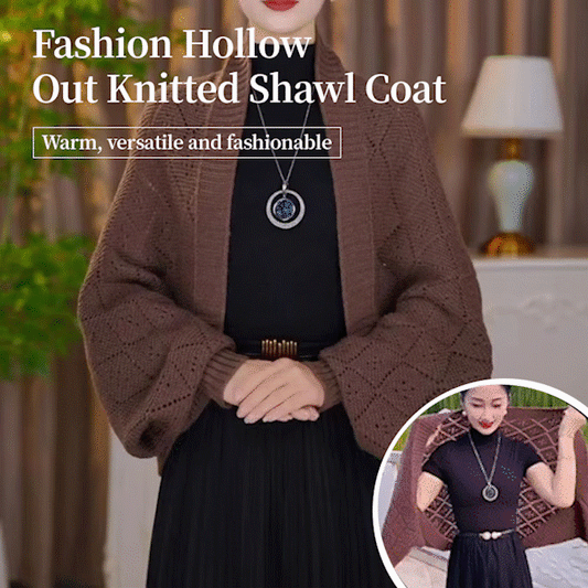 🧣Mode ausgehöhlte Strickjacke👚