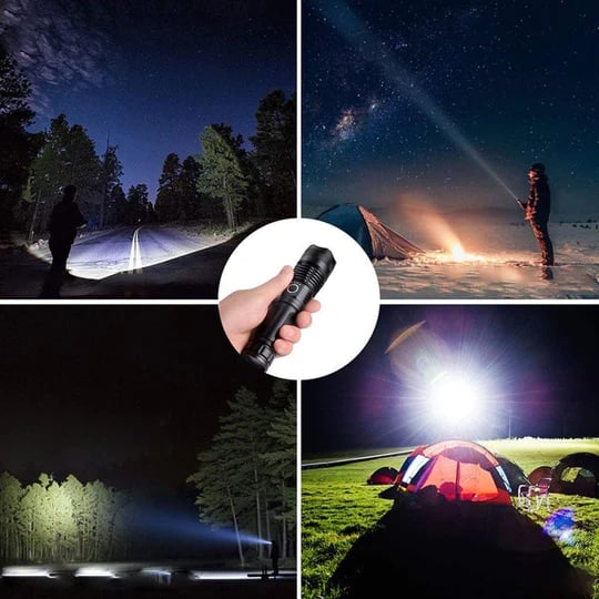 🔦50 % Rabatt! 🎉 Wiederaufladbare Taschenlampe mit 90.000 Lumen – Extrem hell, wasserdicht und mit langer Akkulaufzeit 📦