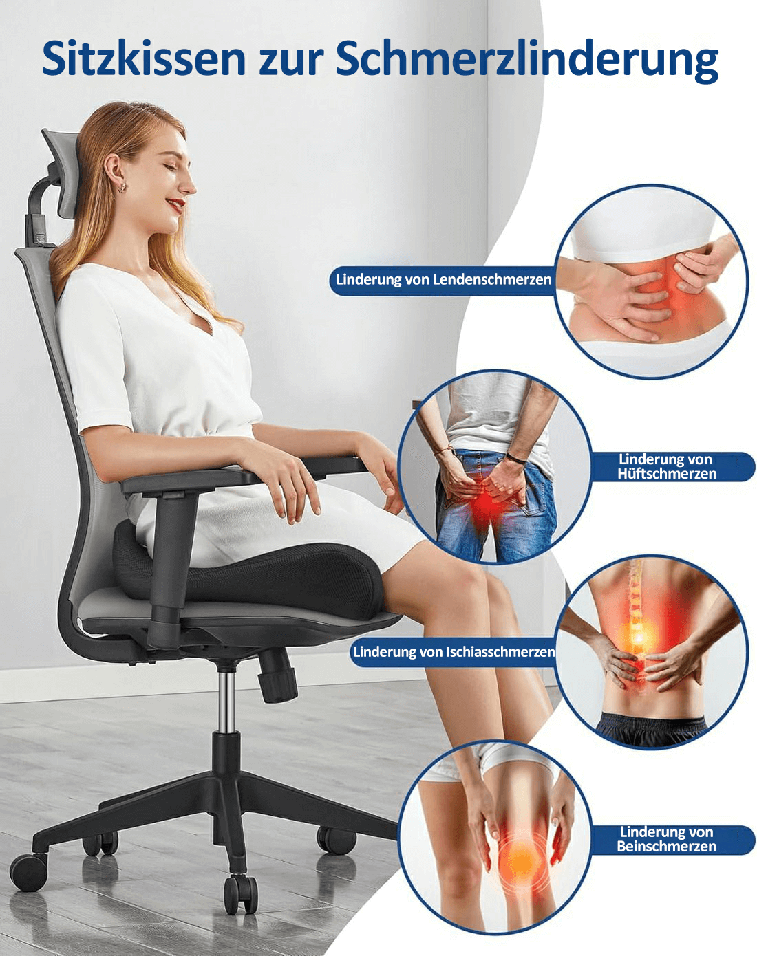 🎁LETZTER TAG 50％ RABATT🔥Ergonomisches Sitzkissen aus Memory-Schaumstoff