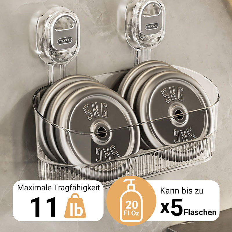 🔥✨Neu aufgerüstet – praktisch – langlebig – Lagerregal mit Saugnäpfen und Abflusslöchern