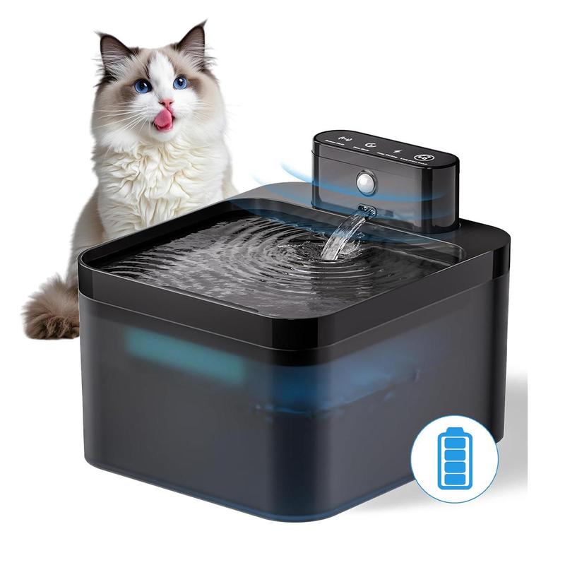🎁Automatischer Katzenbrunnen 2,2 L batteriebetriebener Trinkbrunnen für Haustiere mit Bewegungssensor, kabelloses, geräuschloses Design für Hunde und Katzen #TOP-AUSWAHL
