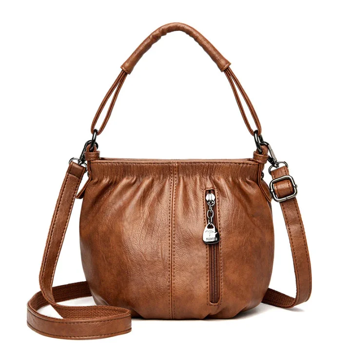 Damen Plissee-Handtasche aus weichem Material – Vielseitig tragbar als Hand-, Schulter- oder Umhängetasche 👜✨