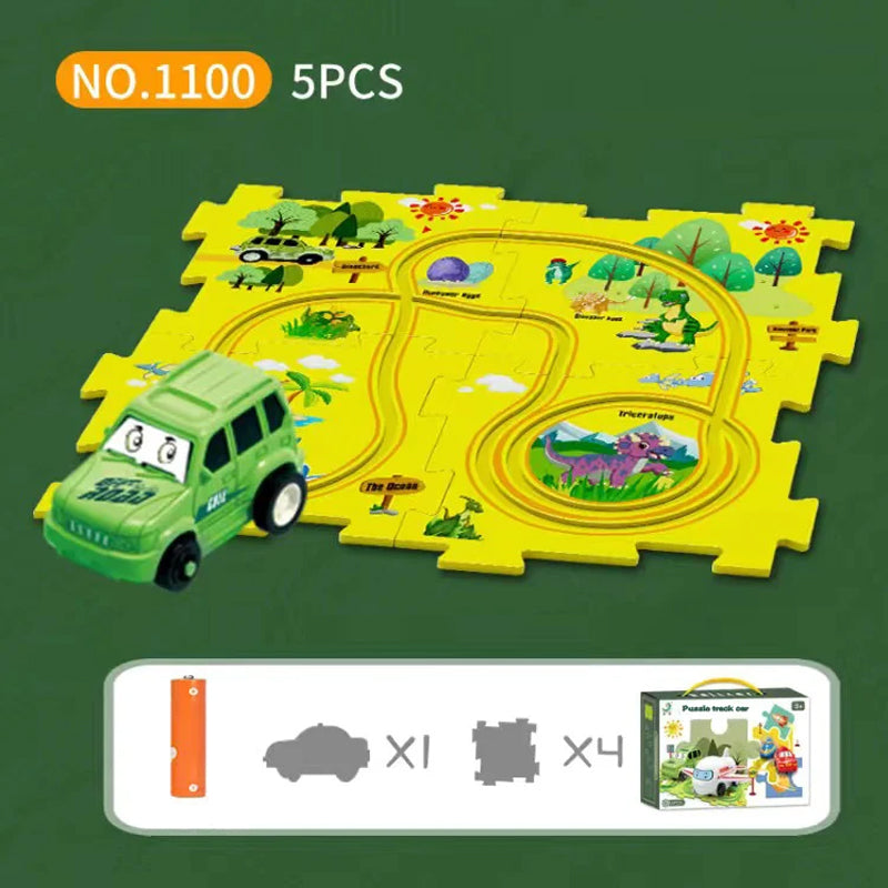 🚗🧩Kinder Lernspielzeug Puzzle-Autobahn-Spielset🧩