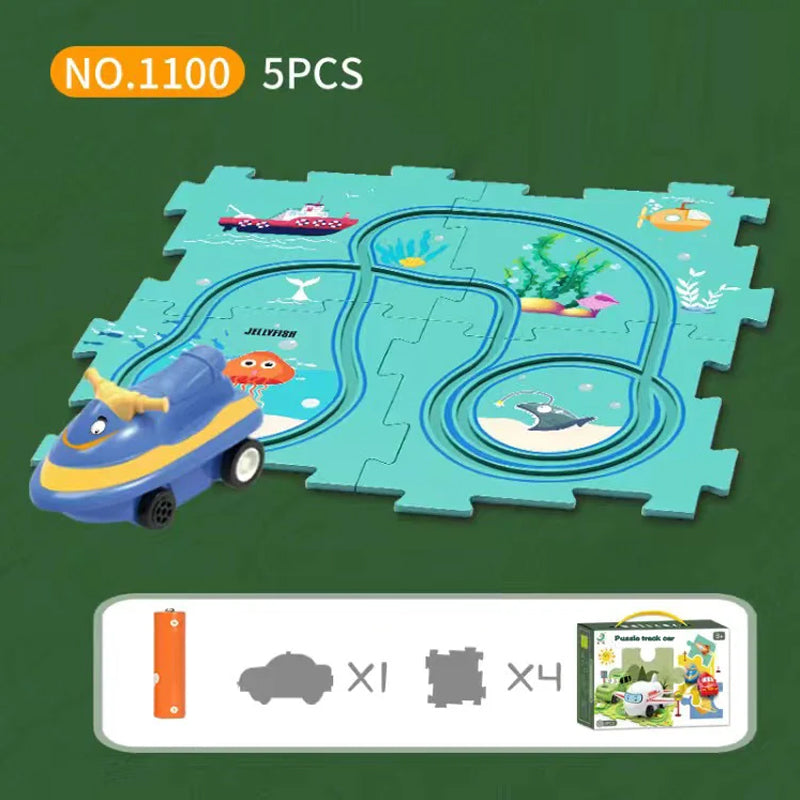 🚗🧩Kinder Lernspielzeug Puzzle-Autobahn-Spielset🧩