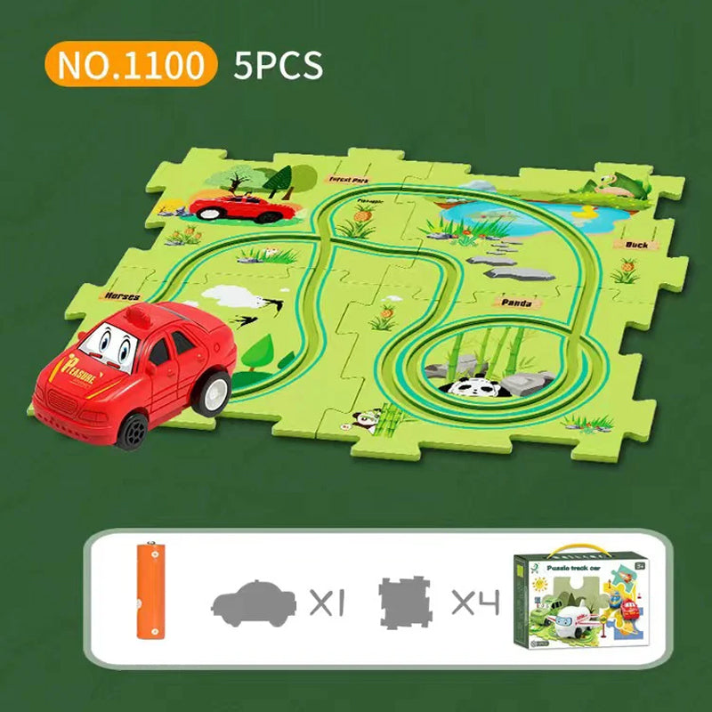 🚗🧩Kinder Lernspielzeug Puzzle-Autobahn-Spielset🧩