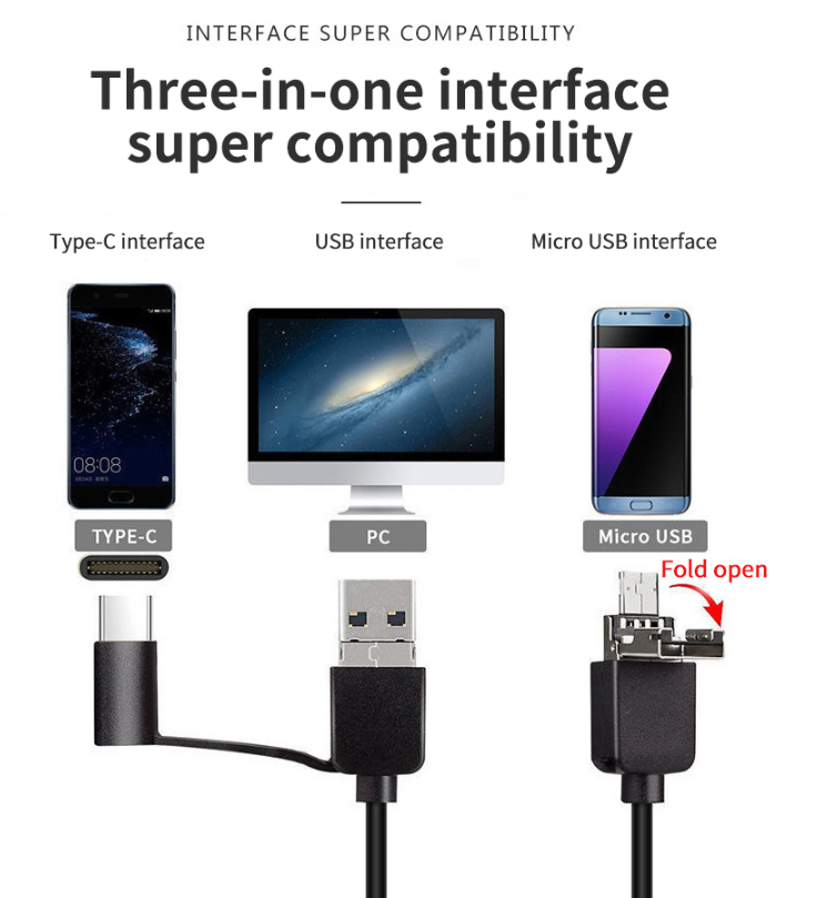 🔎Industrielles Endoskop mit 3-in-1-USB-Schlangenkamera🎁