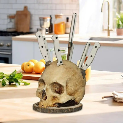 💀Kreativer Totenkopf-Messerhalter aus Harz🔥🔥