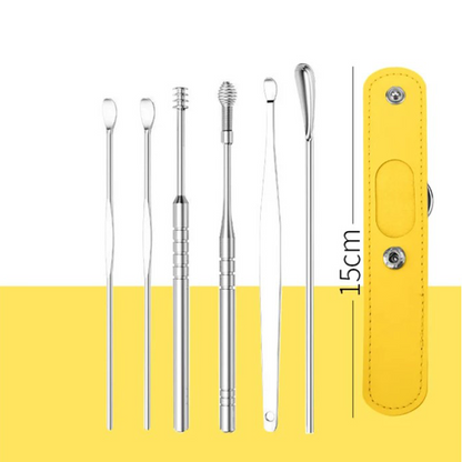 📢50% zeitlich begrenzter Rabatt📢Tragbares Edelstahl-Ohrlöpfel 6-Stück-Set - Spiral-Ohrwerkzeug✨