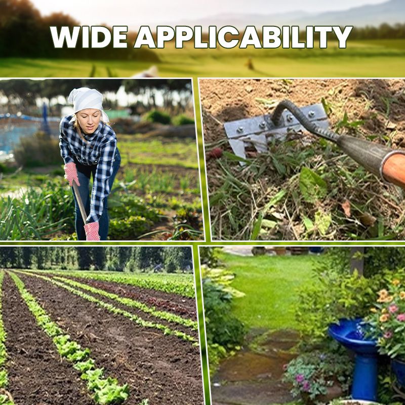 🌿 JETZT 50 % RABATT! 🧤 5/6/7/8 Unkrautrechen mit Gartenzähnen aus Karbonstahl – Langlebig, Ergonomischer Griff & Effizientes Jäten 🌱