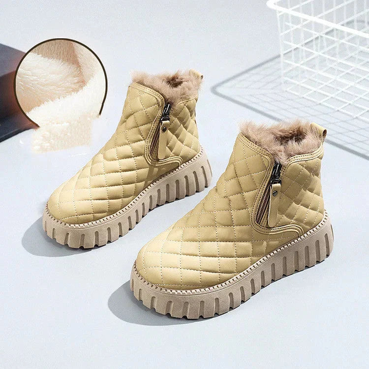 Weihnachtsverkauf – 50% RABATT🎊🎅Damenstiefel mit Reißverschluss und dicker Sohle