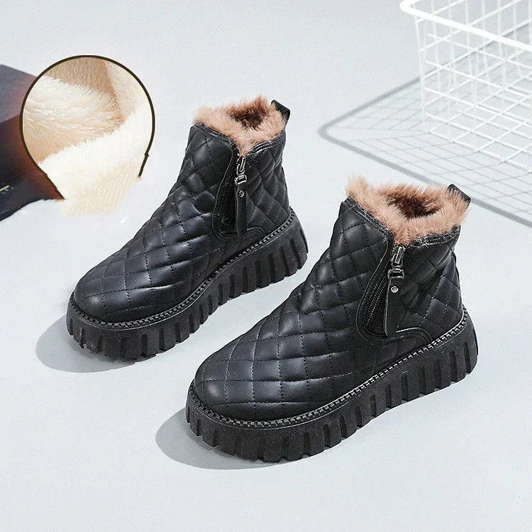 Weihnachtsverkauf – 50% RABATT🎊🎅Damenstiefel mit Reißverschluss und dicker Sohle