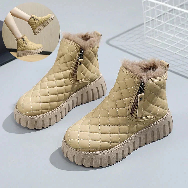 Weihnachtsverkauf – 50% RABATT🎊🎅Damenstiefel mit Reißverschluss und dicker Sohle