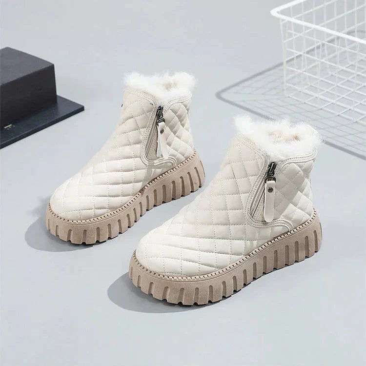 Weihnachtsverkauf – 50% RABATT🎊🎅Damenstiefel mit Reißverschluss und dicker Sohle