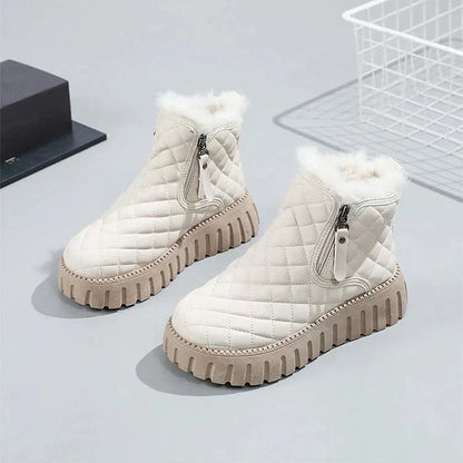 Weihnachtsverkauf – 50% RABATT🎊🎅Damenstiefel mit Reißverschluss und dicker Sohle