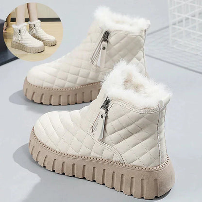 Weihnachtsverkauf – 50% RABATT🎊🎅Damenstiefel mit Reißverschluss und dicker Sohle