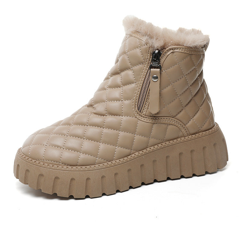 Weihnachtsverkauf – 50% RABATT🎊🎅Damenstiefel mit Reißverschluss und dicker Sohle