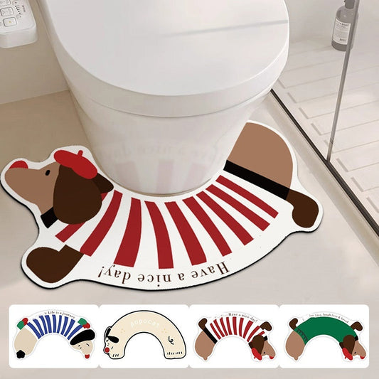⏳Begrenzte Zeit 50% Rabatt🎁Rutschfester und saugfähiger U-förmiger Toilettenvorleger