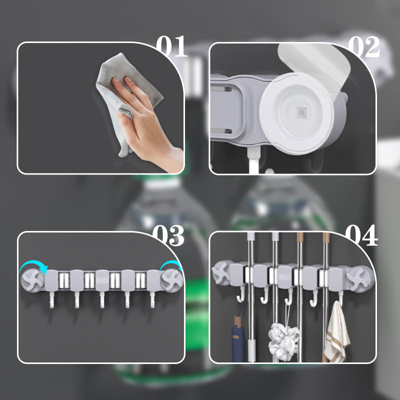 🧹✨Bohrfreier Saugnapf-Mopphalter für das Badezimmer