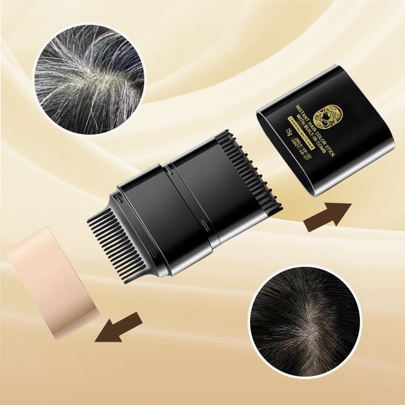 🔥Kaufen Sie 2 und erhalten Sie 3 gratis🎁Tragbarer Haarfärbekamm zur Abdeckung grauer Haare ！Naturschwarz, Schwarzbraun, Kaffee