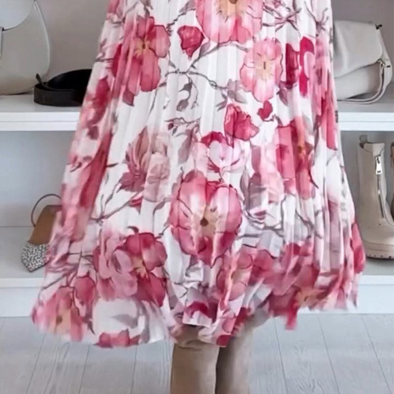 🌷57% RABATT❤️‍🔥Zweiteiliges Set mit Blumenmuster: Off-Shoulder-Bluse & Maxirock