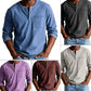 Herrenmode Vintage Distressed Pocket Langarmhemd