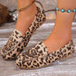 Patchwork-Loafer mit Leopardenmuster für Damen