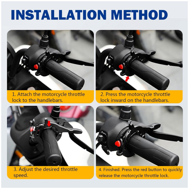 ⏳ Zeitbegrenzte Special ⌛Universelle Motorrad-Gasgriff-Feststellvorrichtung mit Tempomat-Klemme