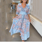 🔥Sommer-Promotion🔥 Elegantes langes Blumenkleid für Damen