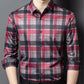 Herren Business Casual langärmeliges kariertes Oberteil