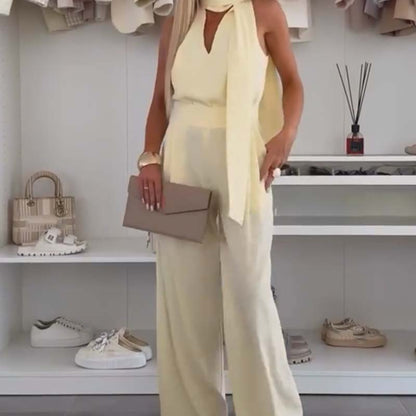 ⏳Zeitlich begrenztes Angebot ärmelloser Damen-Jumpsuit mit weitem Bein