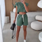 Summer Sale-50% off🔥Women's Fashion Solid Colour Ärmelloses Top und Shorts Zweiteiliges Set