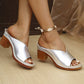 👠Sommerschlussverkauf 50% Rabatt✨Slip-on-Plateau-Sandalen mit klobigem Absatz