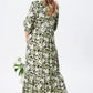 ⏳Begrenzte Zeit 50% Rabatt💥Damen Casual Floral Slim Half Sleeve Kleider