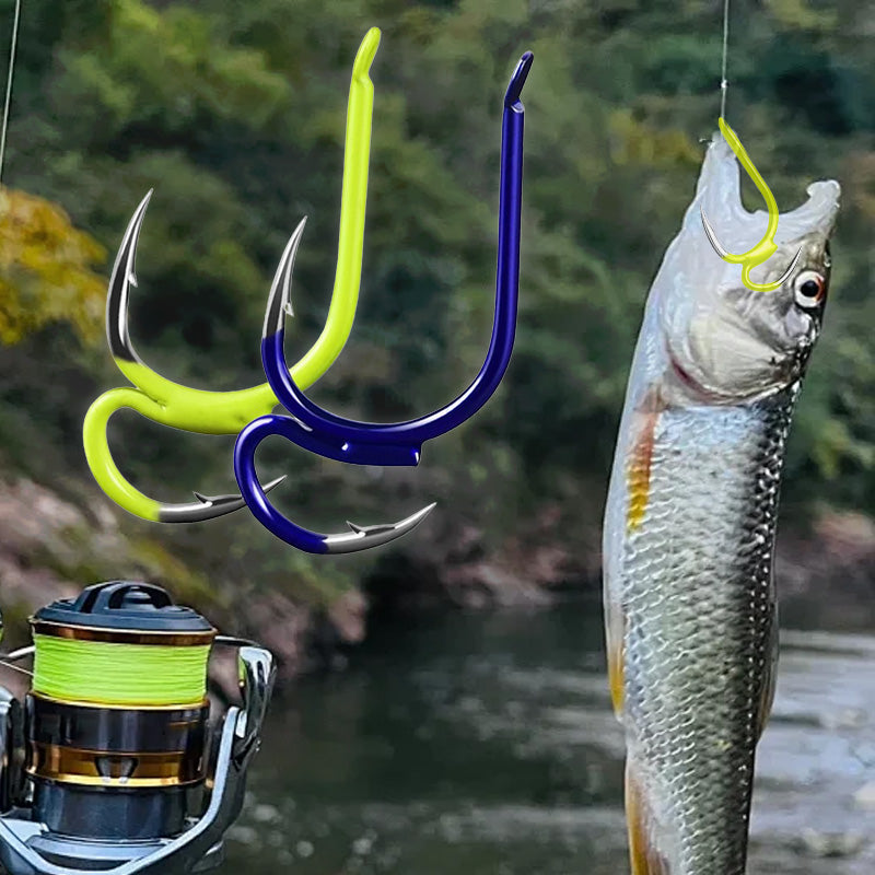 💪Mehr Kaufen Mehr Sparen 🔥🎣 Klassische scharfe Doppel-Angelhaken 🎣